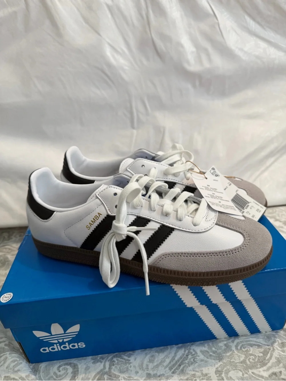 adidas Samba OG Men's Sneakers in White, Black & Gray